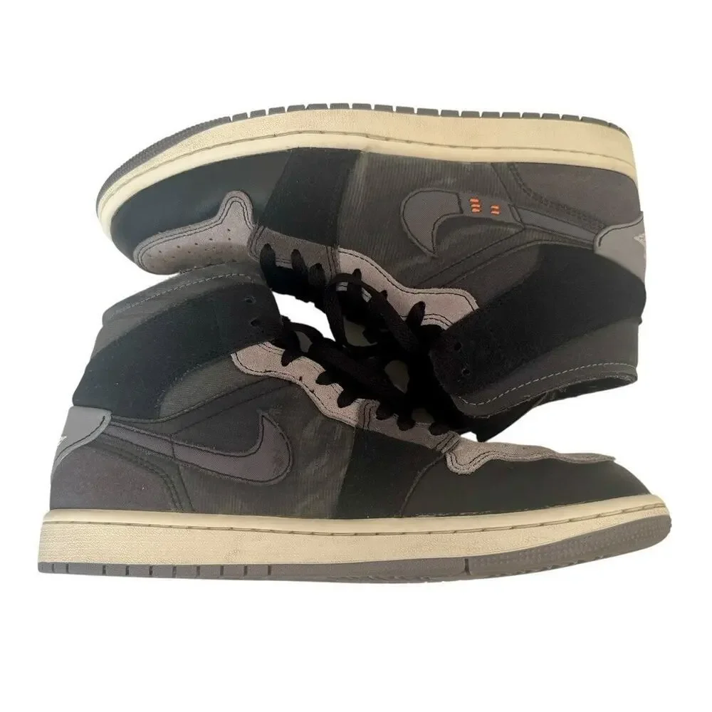 NIKE AIR JORDAN 1 Mid SE Craft Shoes Black/Cement Grey Lt Graphite Men’s 8.5 42
